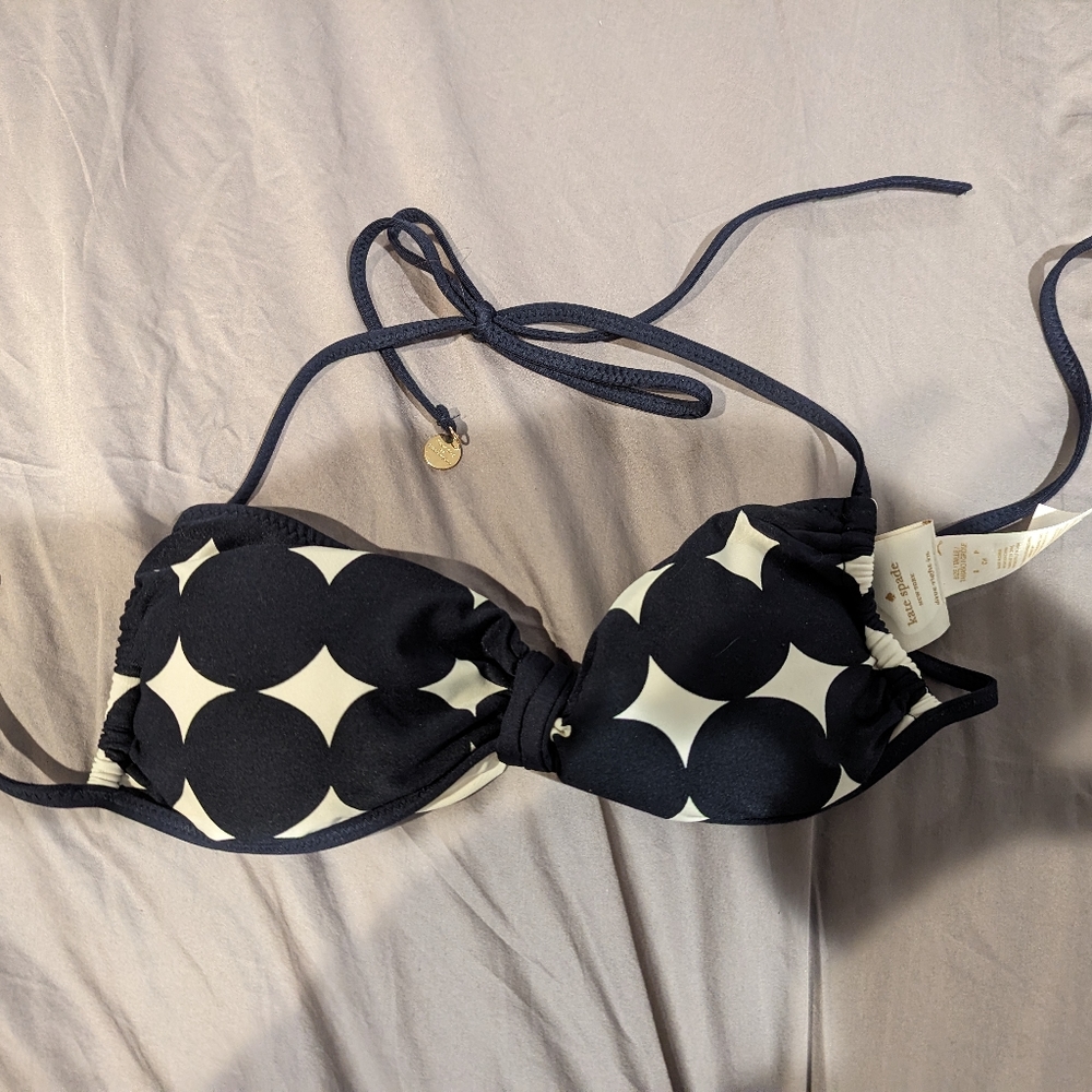 Kate Spade Dive Right In Bikini Top only sz S